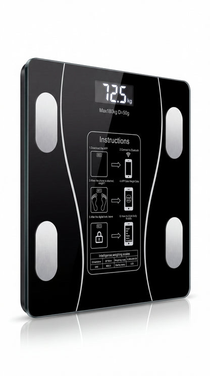 Smart Bluetooth Weight Scale with BMI & Body Fat Analyzer – Digital Body Composition Machine
