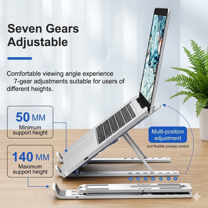 Aluminum Laptop Stand (Adjustable & Foldable)